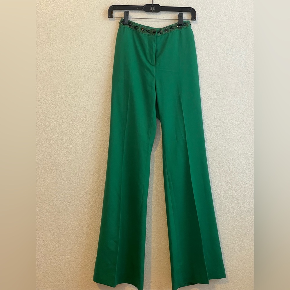 Emerald Green Flared Trousers XXS